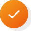 Check in orange circle