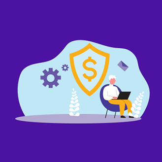 An illustration representing a financial professional accessing tools for creating lifestyle-based retirement strategies.