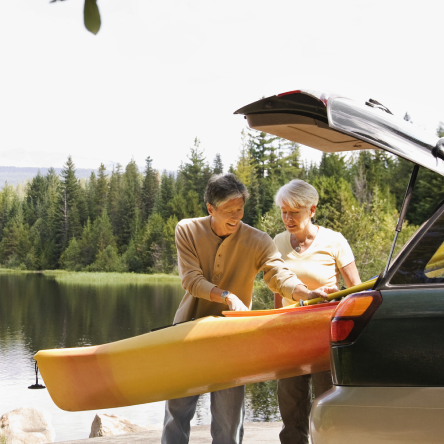 A husband and wife enjoying the outdoors, knowing they have a stronger legacy with Protective Estate Maximizer II Premium Whole Life.