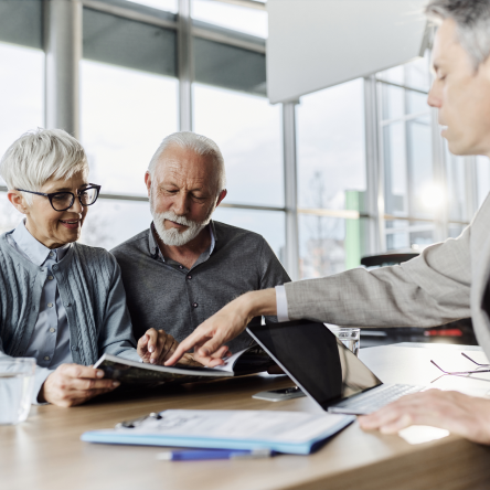 Financial professional demonstrates to clients how Protective Aspirations variable annuity can help meet their complex needs.