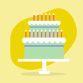 illustration of a birthday cake 