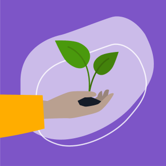 illustration of a growing plant symbolizing growth