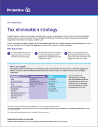 Front of Tax Elimination Strategy flyer