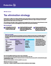 Front of Tax Elimination Strategy flyer