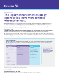 Front of Legacy Enhancement Strategy flyer