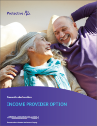 Cover of the Protective® Income Provider Option FAQs.