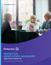 The cover of the Protective Series Estate Maximizer prospecting guide