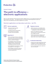 Cover of the path to efficiency with electronic applications flyer