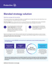 The cover of the Protective Custom Choice UL blended policy strategy flyer
