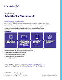 Cover of the Protective TeleLife EZ-Worksheet