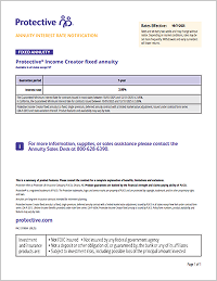 Cover of future guaranteed minimum interest rate flyer.