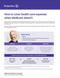 a flyer explaining how to prepare for health care costs in retirement.