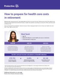 A flyer that explains how you can prepare for health care costs in retirement.
