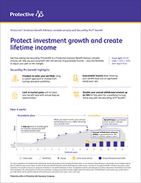 Alt tag: An image of the SecurePay Pro income benefit overview flyer.