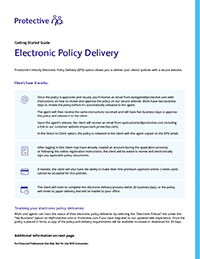 Cover of Getting Started Guide Electronic Policy Delivery