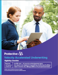 Cover of Velocity Accelerated Underwriting Eligibility Checklist.