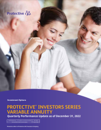 a brochure that details the ratings and performance of the Protective Variable Annuity Investors Series.