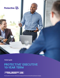 The cover of the Protective Executive 10-Year Term product profile.