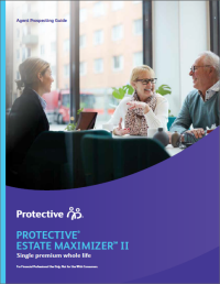 The cover of the Protective Estate Maximizer II prospecting guide.