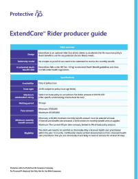 Cover of ExtendCare Rider producer guide.
