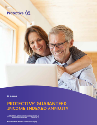 Protective Guaranteed Income Indexed Annuity product At a Glance flyer.
