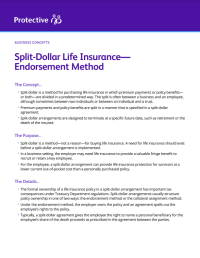 Cover of Split Dollar Life -Insurance Endorsement Method