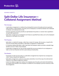 Cover of Split Dollar Life Insurance Collateral Assignment Method