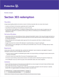 Cover of Section 303 Redemption