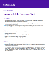 Irrevocable life insurance trust flyer