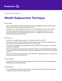 Wealth replacement technique brochure