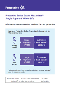 The cover of the Protective Series Estate Maximizer client brochure