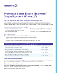 The cover of the Protective Series Estate Maximizer whole life insurance agent guide