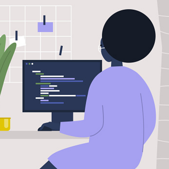 An illustration of a person reviewing the key product specifications for the Protective Series Balance annuity.