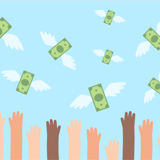 An illustration representing clients' concerns about the cost of life insurance.